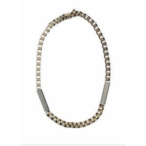 Jewelmint Vanguard Hematite/Burnished Gold Chunky Chain Necklace Magnetic Clasp